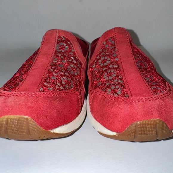 Red Easy Spirit “Travel Lace” Slip-On Comfort Clogs Mules, Sz 8 - Picture 8 of 12